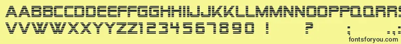 SfAlienEncounters Font – Black Fonts on Yellow Background