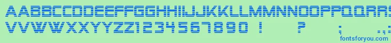 SfAlienEncounters Font – Blue Fonts on Green Background