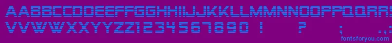 SfAlienEncounters Font – Blue Fonts on Purple Background