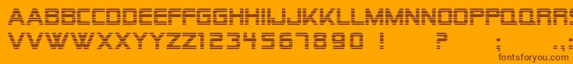 SfAlienEncounters Font – Brown Fonts on Orange Background