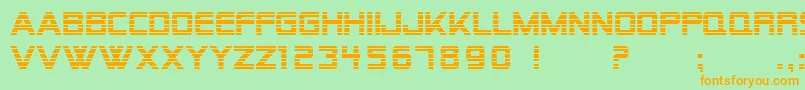 SfAlienEncounters Font – Orange Fonts on Green Background