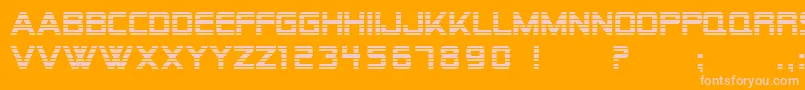 SfAlienEncounters Font – Pink Fonts on Orange Background