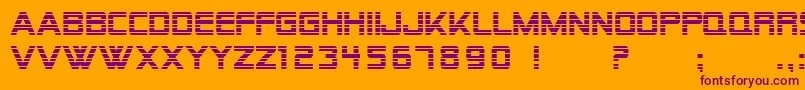 SfAlienEncounters Font – Purple Fonts on Orange Background