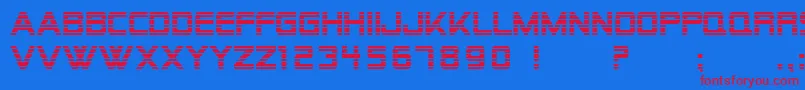 SfAlienEncounters Font – Red Fonts on Blue Background