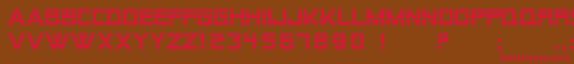 SfAlienEncounters Font – Red Fonts on Brown Background