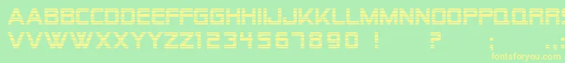 SfAlienEncounters Font – Yellow Fonts on Green Background