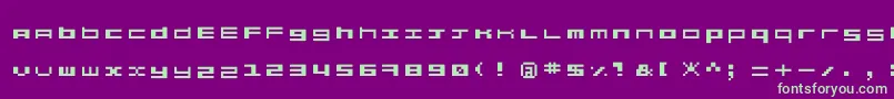 Czcionka Proxy – zielone czcionki na fioletowym tle