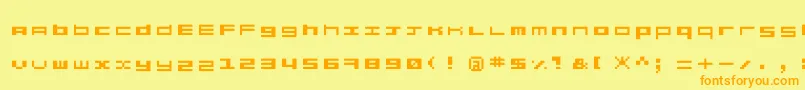 Proxy Font – Orange Fonts on Yellow Background