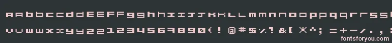 Шрифт Proxy – розовые шрифты на чёрном фоне
