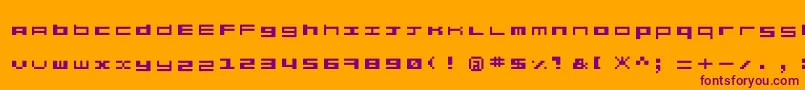 Proxy Font – Purple Fonts on Orange Background