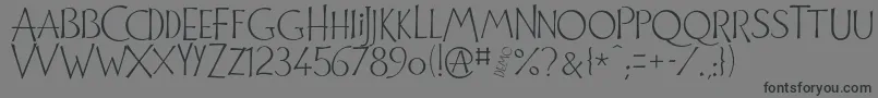 CuivrerieDemo-Schriftart – Schwarze Schriften auf grauem Hintergrund