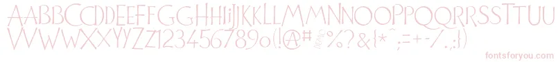CuivrerieDemo-Schriftart – Rosa Schriften auf weißem Hintergrund