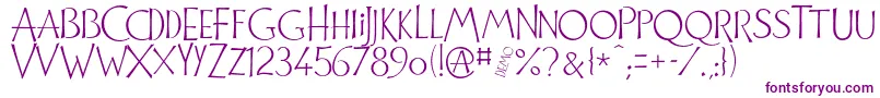 Шрифт CuivrerieDemo – фиолетовые шрифты на белом фоне