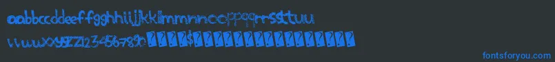 Scratchthis Font – Blue Fonts on Black Background