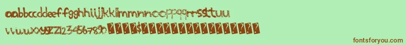 Scratchthis Font – Brown Fonts on Green Background