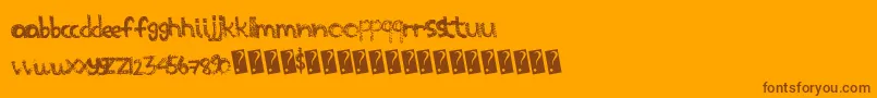 Scratchthis Font – Brown Fonts on Orange Background