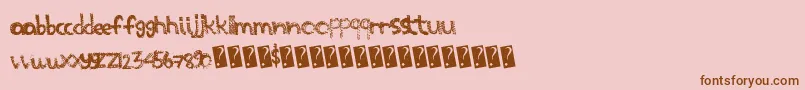 Scratchthis Font – Brown Fonts on Pink Background