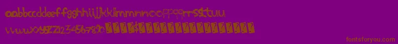 Scratchthis Font – Brown Fonts on Purple Background