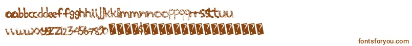 Scratchthis-fontti – ruskeat fontit valkoisella taustalla
