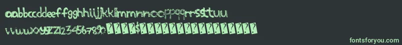 Scratchthis-Schriftart – Grüne Schriften auf schwarzem Hintergrund