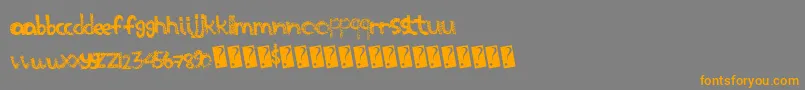 Scratchthis Font – Orange Fonts on Gray Background