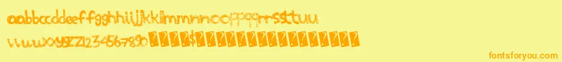 Scratchthis Font – Orange Fonts on Yellow Background