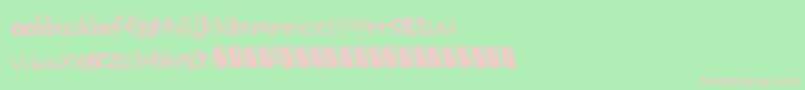 Scratchthis Font – Pink Fonts on Green Background