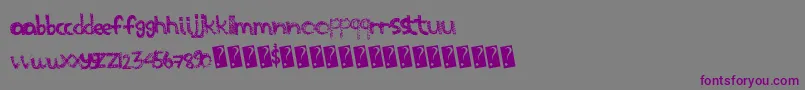 Scratchthis-fontti – violetit fontit harmaalla taustalla