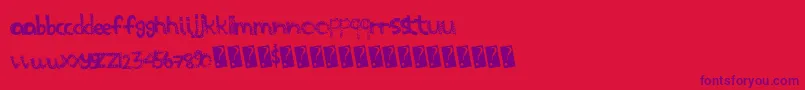 Scratchthis Font – Purple Fonts on Red Background