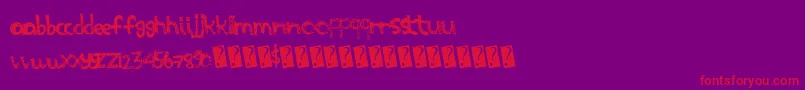 Scratchthis Font – Red Fonts on Purple Background