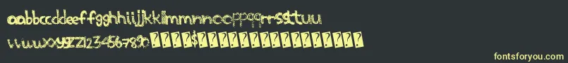 Scratchthis Font – Yellow Fonts on Black Background