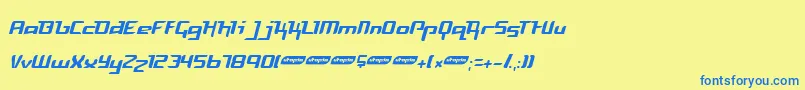 Freyl Font – Blue Fonts on Yellow Background