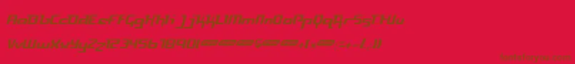 Freyl-Schriftart – Braune Schriften auf rotem Hintergrund