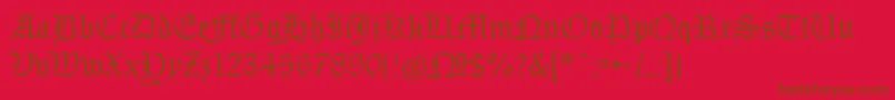 Monamourfrakturregular Font – Brown Fonts on Red Background