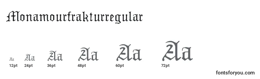Размеры шрифта Monamourfrakturregular