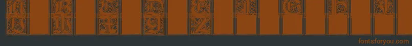 Шрифт Camelot – коричневые шрифты на чёрном фоне