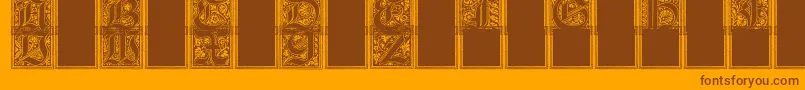 Camelot Font – Brown Fonts on Orange Background