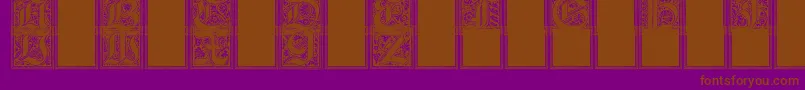 Шрифт Camelot – коричневые шрифты на фиолетовом фоне