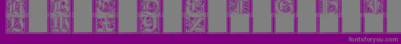 フォントCamelot – 紫の背景に灰色の文字