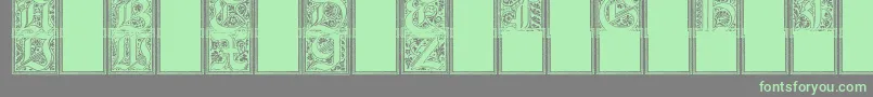 Czcionka Camelot – zielone czcionki na szarym tle