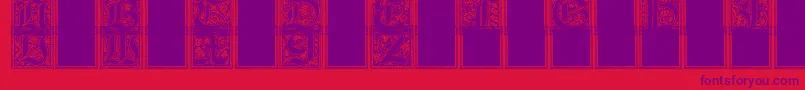 Camelot-fontti – violetit fontit punaisella taustalla