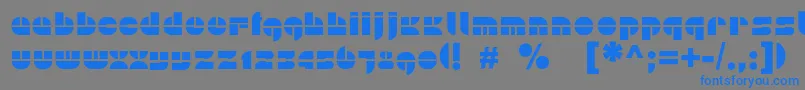 フォントPlainc – 灰色の背景に青い文字