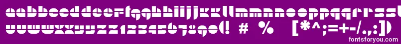 フォントPlainc – 紫の背景に白い文字