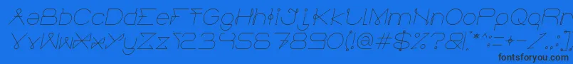 フォントElectricCityItalic – 黒い文字の青い背景