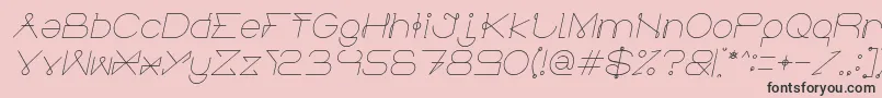 フォントElectricCityItalic – ピンクの背景に黒い文字