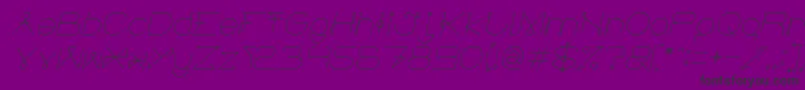 Fonte ElectricCityItalic – fontes pretas em um fundo violeta