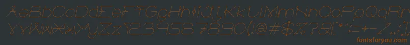 Шрифт ElectricCityItalic – коричневые шрифты на чёрном фоне