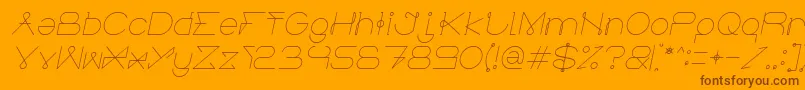 ElectricCityItalic Font – Brown Fonts on Orange Background