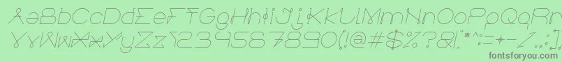 フォントElectricCityItalic – 緑の背景に灰色の文字