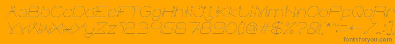 ElectricCityItalic Font – Gray Fonts on Orange Background